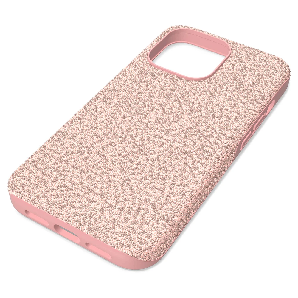 High smartphone case, iPhone® 13 Pro, Pale pink by SWAROVSKI