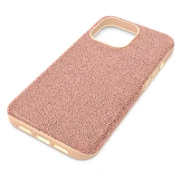 High smartphone case, iPhone® 13 Pro, Rose gold tone by SWAROVSKI
