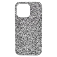 High smartphone case, iPhone® 13 Pro, Silver tone by SWAROVSKI