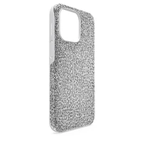 High smartphone case, iPhone® 13 Pro, Silver tone by SWAROVSKI