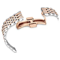 Crystalline aura watch, Swiss Made, Metal bracelet, Rose gold tone, Mixed metal finish by SWAROVSKI