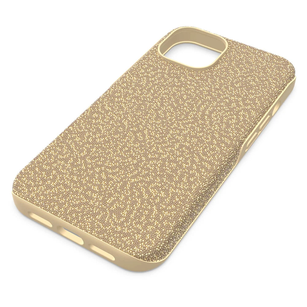 High smartphone case, iPhone® 14, Gold tone by SWAROVSKI
