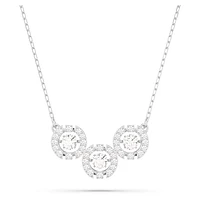 Una necklace, Round cut, White, Rhodium plated by SWAROVSKI