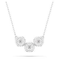Una necklace, Round cut, White, Rhodium plated by SWAROVSKI