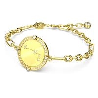 Zodiac bracelet, Aries, Gold tone, Gold-tone plated by SWAROVSKI