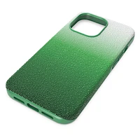 High smartphone case, iPhone® 13 Pro, Green by SWAROVSKI