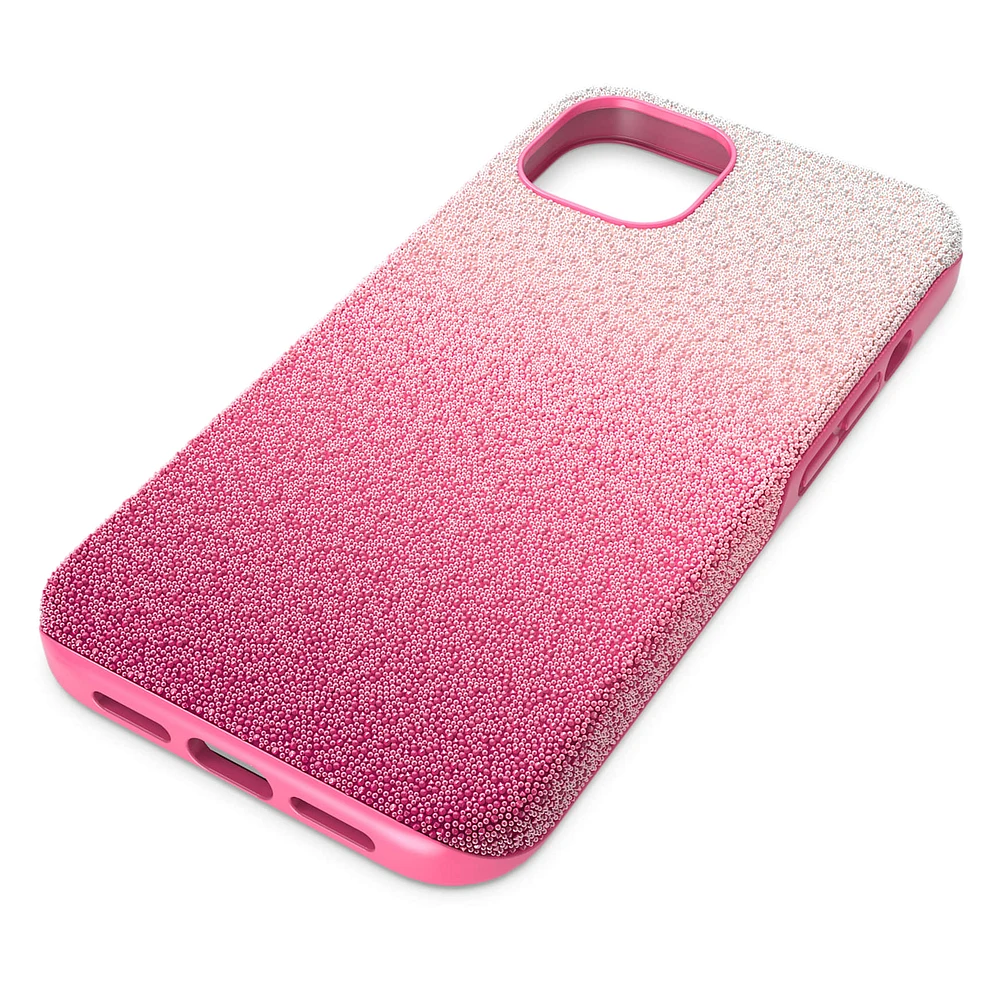 High smartphone case, iPhone® 13, Pink by SWAROVSKI