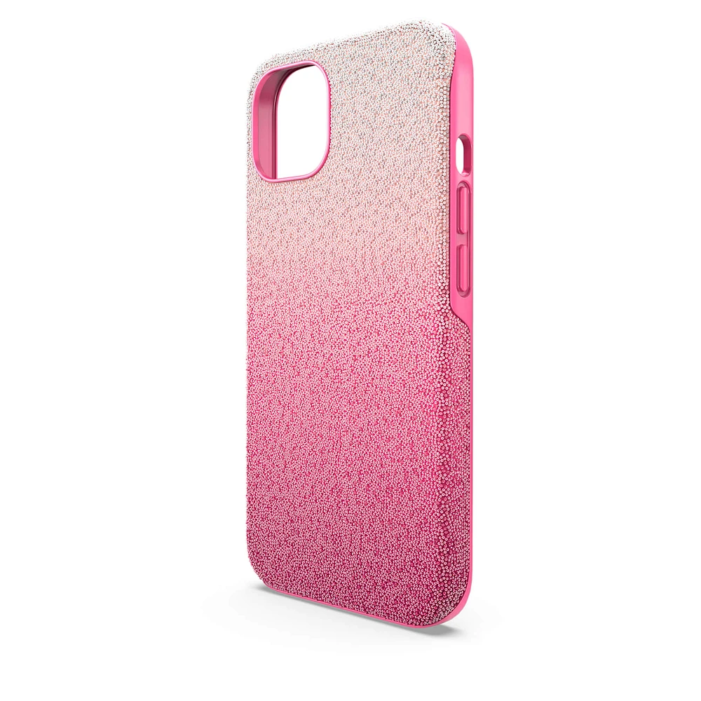 High smartphone case, iPhone® 13, Pink by SWAROVSKI