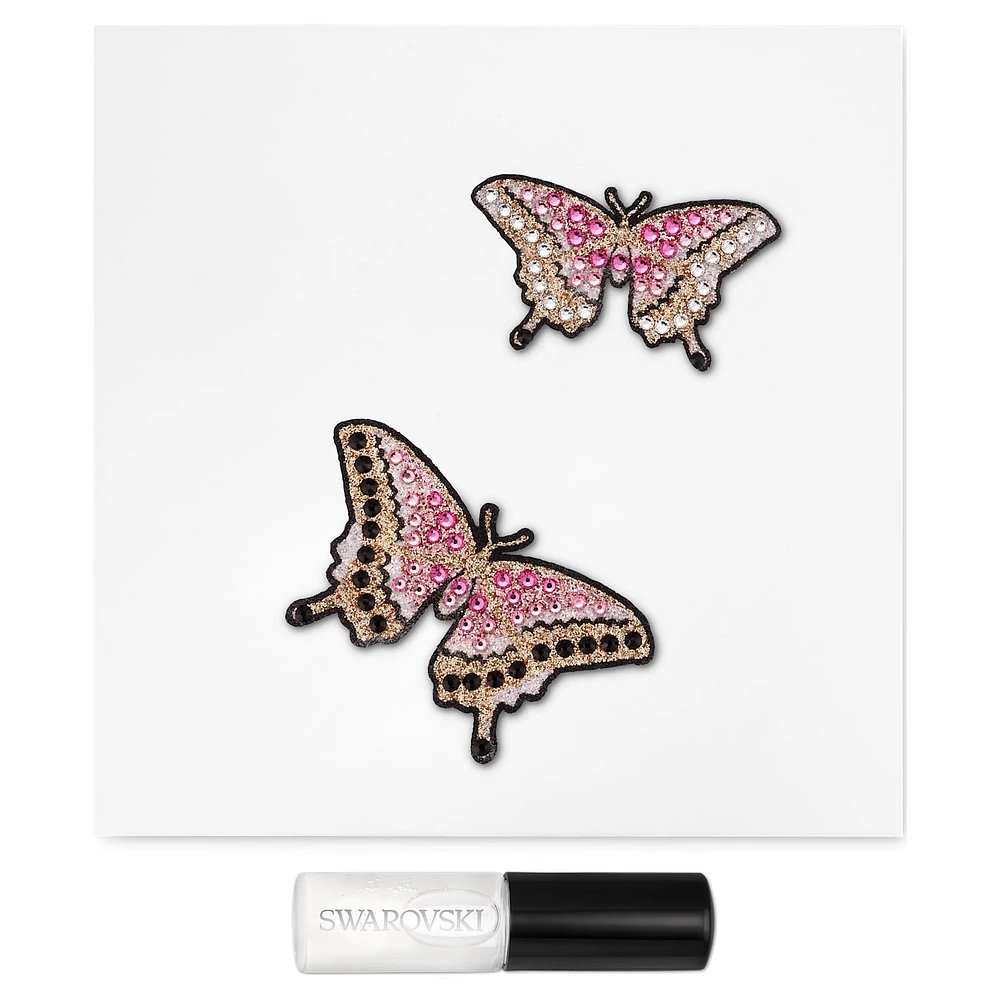 Body jewel, Set (2), Butterfly, Multicolored by SWAROVSKI