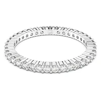 Vittore ring, Round cut, White, Silver-tone finish by SWAROVSKI