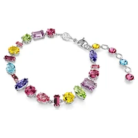 Gema bracelet, Mixed cuts, Multicolored, Rhodium plated by SWAROVSKI
