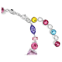 Gema bracelet, Mixed cuts, Multicolored, Rhodium plated by SWAROVSKI