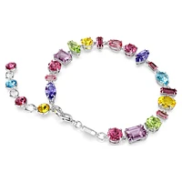 Gema bracelet, Mixed cuts, Multicolored, Rhodium plated by SWAROVSKI