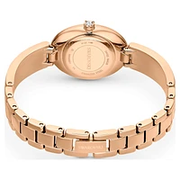 Crystal Rock oval watch, Swiss Made, Crystal bracelet, Rose gold tone, Rose gold-tone finish by SWAROVSKI
