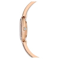 Crystal Rock oval watch, Swiss Made, Crystal bracelet, Grey