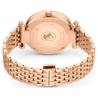 Crystalline wonder watch, Swiss Made, Metal bracelet, Rose gold tone, Rose gold-tone finish by SWAROVSKI
