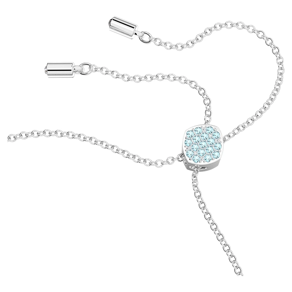 Idyllia Lilia bracelet, Butterfly, Blue, Rhodium plated by SWAROVSKI