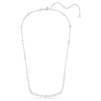 Mesmera set, Mixed cuts, Scattered design, White, Rhodium plated by SWAROVSKI