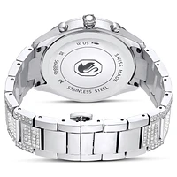 Dextera lux watch, Swiss Made, Metal bracelet, Silver Tone, Stainless steel by SWAROVSKI