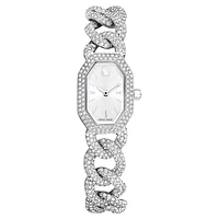 Dextera chain watch, Swiss Made, Crystal bracelet, Silver Tone, Stainless steel by SWAROVSKI