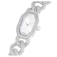 Dextera chain watch, Swiss Made, Crystal bracelet, Silver Tone, Stainless steel by SWAROVSKI