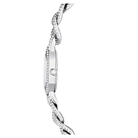 Dextera chain watch, Swiss Made, Crystal bracelet, Silver Tone, Stainless steel by SWAROVSKI