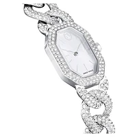 Dextera chain watch, Swiss Made, Crystal bracelet, Silver Tone, Stainless steel by SWAROVSKI