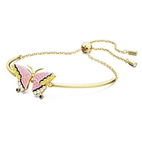 Idyllia bracelet, Butterfly, Multicolored, Gold-tone plated by SWAROVSKI