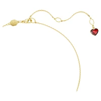 I LOVE NY pendant, Red, Gold-tone plated by SWAROVSKI