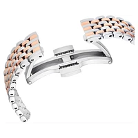 Matrix tennis 7-link watch, Swiss Made, Metal bracelet, Rose gold tone