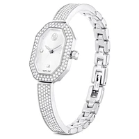 Dextera bangle watch, Swiss Made, Metal bracelet, Silver Tone, Stainless steel by SWAROVSKI