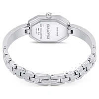 Dextera bangle watch, Swiss Made, Metal bracelet, Silver Tone, Stainless steel by SWAROVSKI