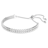 Matrix Tennis bracelet, Round cut, White
