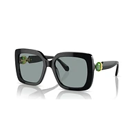 Sunglasses, Oversized, Square shape, SK6001, Black by SWAROVSKI