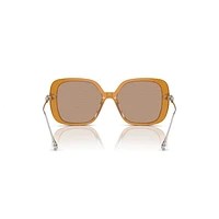 Sunglasses, Oversized, Square shape, SK6011, Brown by SWAROVSKI