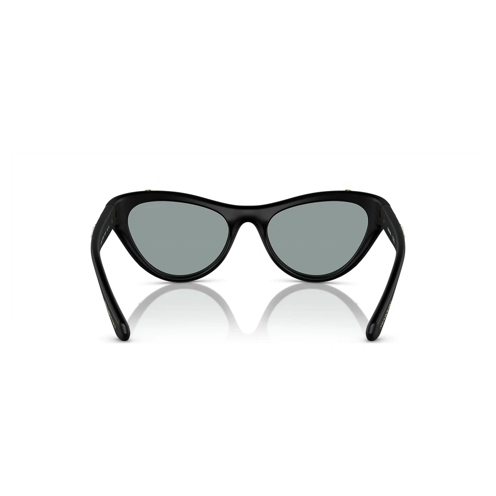 Sunglasses, Cat-eye shape, SK6007, Black by SWAROVSKI