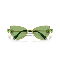 Sunglasses, Cat-Eye shape, SK7003, Green by SWAROVSKI