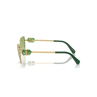 Sunglasses, Cat-Eye shape, SK7003, Green by SWAROVSKI