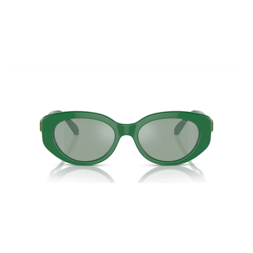 Sunglasses, Cat-Eye shape, SK6002, Green by SWAROVSKI