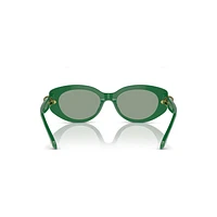 Sunglasses, Cat-Eye shape, SK6002, Green by SWAROVSKI