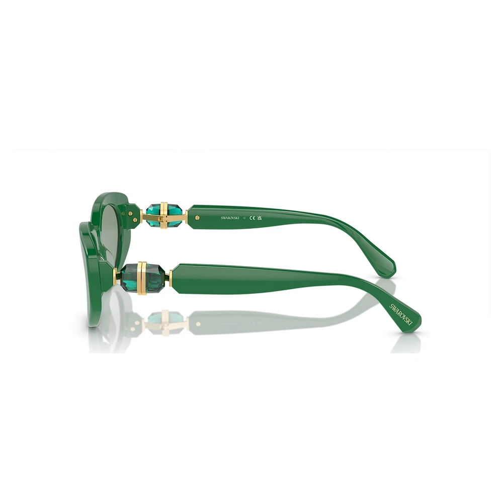 Sunglasses, Cat-Eye shape, SK6002, Green by SWAROVSKI