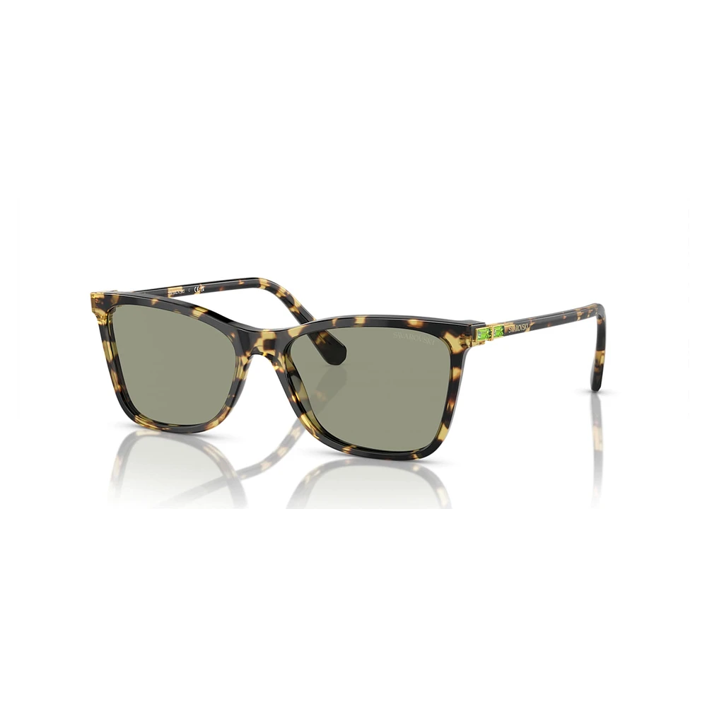 Sunglasses, Square shape, SK6004, Brown by SWAROVSKI