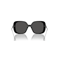 Sunglasses, Oversized, Square shape, SK6011, Black by SWAROVSKI