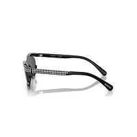 Sunglasses, Oval shape, SK6006, Black by SWAROVSKI