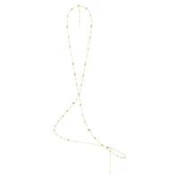 Imber body chain, Round cut, White, Gold-tone plated by SWAROVSKI