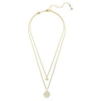 Meteora layered pendant, White, Gold-tone plated by SWAROVSKI