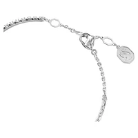 Meteora bangle, White, Rhodium plated by SWAROVSKI