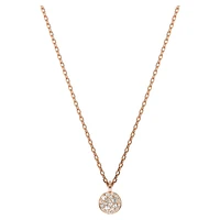 Meteora layered pendant, White, Rose gold-tone plated by SWAROVSKI