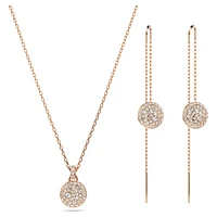 Meteora set, White, Rose gold-tone plated by SWAROVSKI