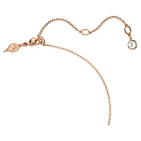Hyperbola pendant, Pavé, Infinity, White, Rose gold-tone plated by SWAROVSKI